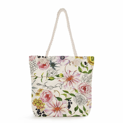 Imagem do Moda bonito floral impressão bolsas casuais de alta capacidade das mulheres sac