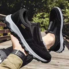 Calçado esportivo casual masculino, mocassins antiderrapantes, tênis de caminh