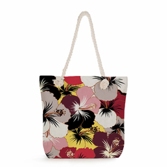 Moda bonito floral impressão bolsas casuais de alta capacidade das mulheres sac - comprar online