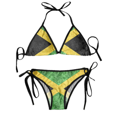 Biquíni tanga brasileira para as mulheres, roupas de praia, sexy, com bandeira, - comprar online