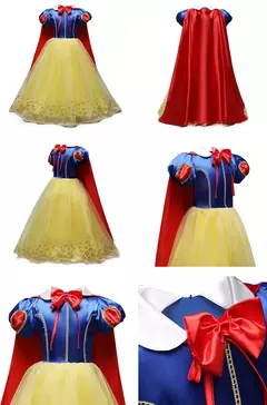 Imagem do Vestido feminino de Elsa e Anna, Vestido infantil, Jasmine, Rapunzel, Concurso,