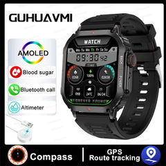 Relógio Inteligente Impermeável para Homem, Bluetooth Call Smartwatch, Pressã - loja online