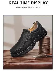 CLOHOO-Mocassins artesanais de couro para homens, sapatos artesanais, sola de bo na internet