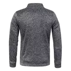 Camisola de zíper gola virada para baixo masculina, Pullovers de gola, camisola na internet