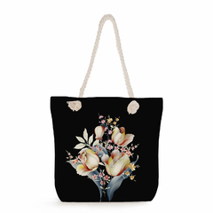 Imagem do Moda bonito floral impressão bolsas casuais de alta capacidade das mulheres sac