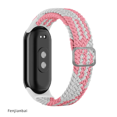 Cinta de nylon ajustável para xiaomi mi banda 8, pulseira trançada para relóg - Show Drop