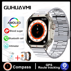 Relógio Inteligente Impermeável para Homem, Bluetooth Call Smartwatch, Pressã