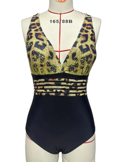 Fato de banho feminino com estampa de leopardo, roupa de banho vintage sexy, bod - comprar online