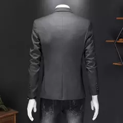 Blazer Casual de Negócios Masculino, Jaqueta Monocromática, Casacos Oversize, - Show Drop