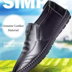 Mocassim masculino de fundo macio, sapato casual de feijão preguiçoso, lounge na internet