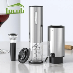 Conjunto abridor de garrafa de vinho elétrico, Saca-rolhas automático, USB rec