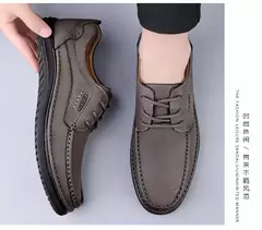 CLOHOO-Sapatos masculinos de couro, mocassins clássicos, costurados à mão, re - loja online