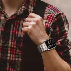 Pulseira Magnética para Apple Watch Ultra 2, Pulseira de Aço Inoxidável para na internet