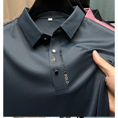 Polo monocromático de manga curta masculino, marca de alta qualidade, moda casu - comprar online