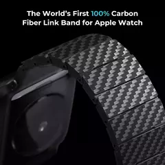 Correia de fibra de carbono para Apple Watch Band, cinto de pulseira leve, iWatc