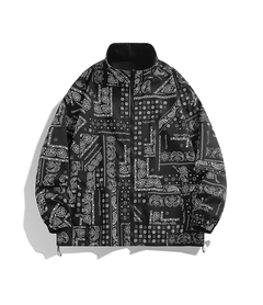 Jaqueta bomber reversível masculina, jaqueta de gola alta, roupa dupla face, ca