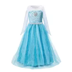 Vestido feminino de Elsa e Anna, Vestido infantil, Jasmine, Rapunzel, Concurso, - Show Drop