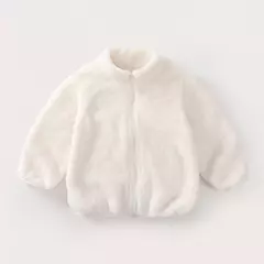 Jaqueta infantil de lã quente, casacos de inverno infantis, outerwear para meni na internet