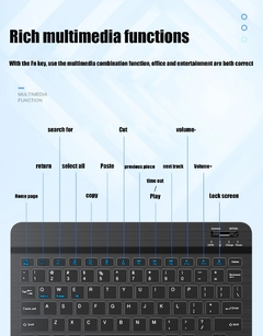 Tablet teclado sem fio para ipad pro 2020 11 12.9 10.5 teclado bluetooth teclado na internet