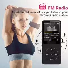 Imagem do Compatível com Bluetooth MP3 Music Player, Lossless Rádio FM Portátil, Extern