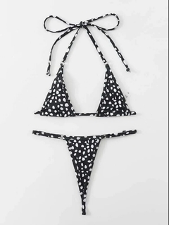 Halter micro tanga biquíni para mulheres, maiô triângulo sexy, mini swimwear, - Show Drop