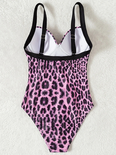 Maiô leopardo feminino, roupa de banho brasileira sexy, maiô push up feminino, - loja online