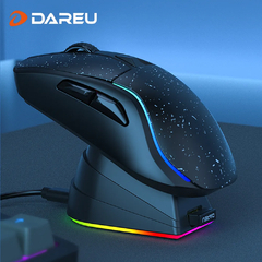 DAREU-Tri-mode Connect Wireless Gaming Mouse, Bluetooth, Wired 2.4G, Ratos com B