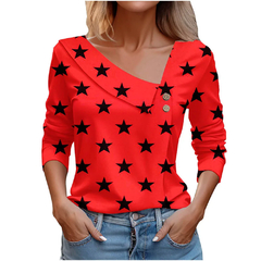 Blusa estampa floral de manga comprida feminina, blusa branca, camisas da moda, na internet