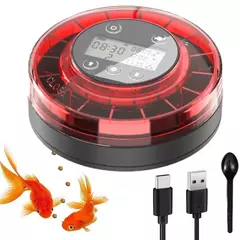 LMZOE-Alimentador Automático de Peixe para Aquário, Dispensador De Alimentos,