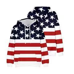 Bandeira americana masculina moletons com capuz, moletons Harajuku impressos em - loja online