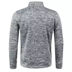 Camisola de zíper gola virada para baixo masculina, Pullovers de gola, camisola na internet