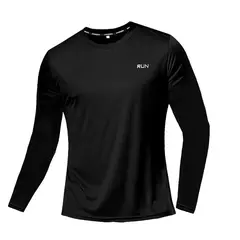 Imagem do Homens de manga comprida Sport T-shirt Quick Dry Running Shirt Respirável Anti-