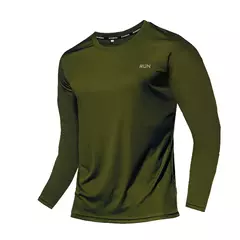 Camiseta longa de seda gelo masculina, secagem rápida, ar condicionado respirá - Show Drop