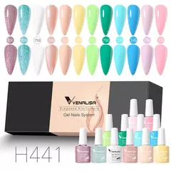 6/12pcs * 7,5 ml Venalisa Nail Gel Polonês Kit VIP Luxo Completo Pigmentado Gel na internet