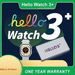 Hello Watch 3 Plus Smartwatch com tela Amoled, bússola NFC, 173 + modos esporti