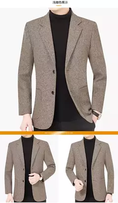 Blazers masculinos de um só peito, roupas casuais, casacos masculinos, jaqueta - loja online