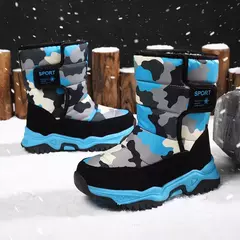 5-12 inverno quente pele botas de neve crianças sapatos peludos meninos menina na internet