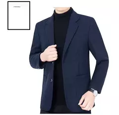 Blazers masculinos de um só peito, roupas casuais, casacos masculinos, jaqueta