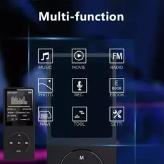 Compatível com Bluetooth MP3 Music Player, Lossless Rádio FM Portátil, Extern - loja online