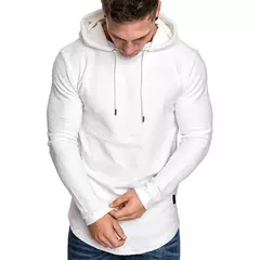 2023 nova marca masculina de cor sólida moletom moda masculina com capuz primav