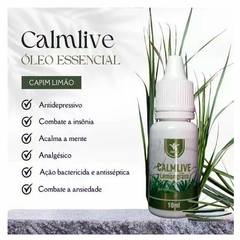 Calmlive Aromatizante bucal, puro óleo Essencial de Capim-Limão - Viasupervia