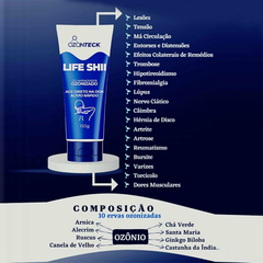 Gel para dor Ozonizado Life Shii 200g - Viasupervia