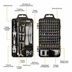 Kit Ferramentas Chaves de precisão Profissional 115 peças com estojo