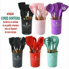 Kit utencilios para cozinha em silicone 12 peças