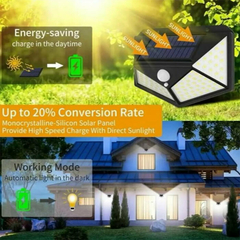 Luminária Led com placa solar, sensor e à prova d'água - Viasupervia