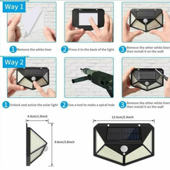 Luminária Led com placa solar, sensor e à prova d'água na internet