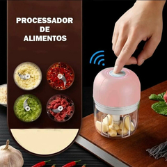 Mini Processador de Alimentos Recarregavel usb 250ml