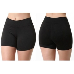 Short Legging de Suplex. Cores: Preto e Mescla