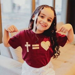 Camiseta T-shirt Infantil Foi por amor