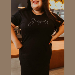 Vestido Midi Strass Jesus Plus Size